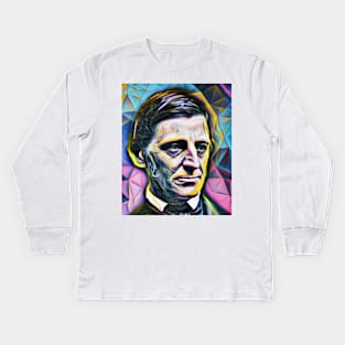 Ralph Waldo Emerson Portrait | Ralph Waldo Emerson Artwork 2 Kids Long Sleeve T-Shirt